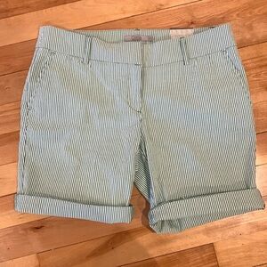 Dalia Women’s Green and White Stripped Shorts